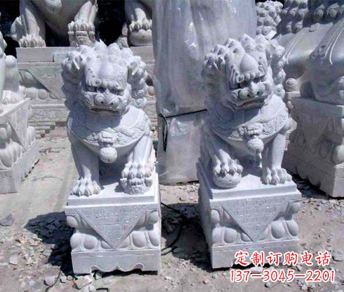 甘肃大理石仿古石狮子