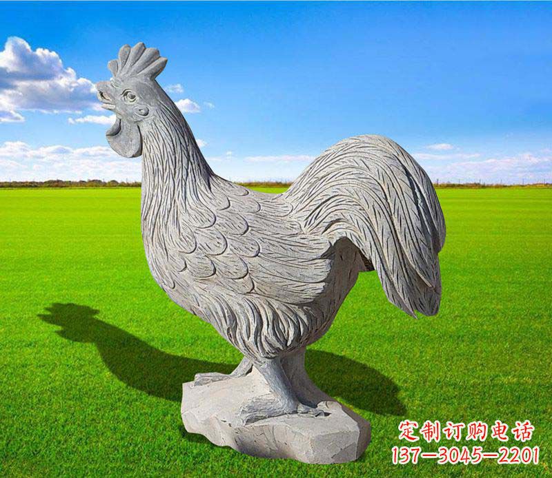 甘肃大理石公鸡雕塑精美的艺术瑰宝
