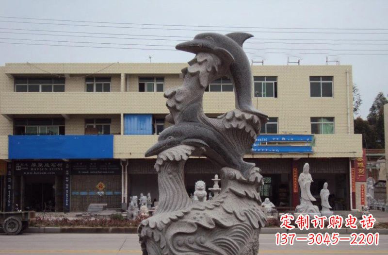 甘肃大理石海豚雕塑