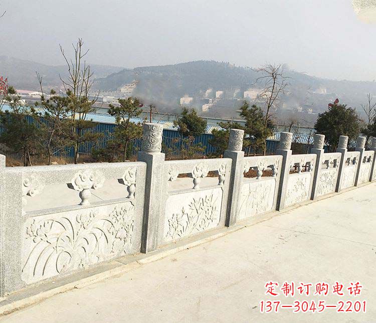 甘肃大理石护城河栏板石雕