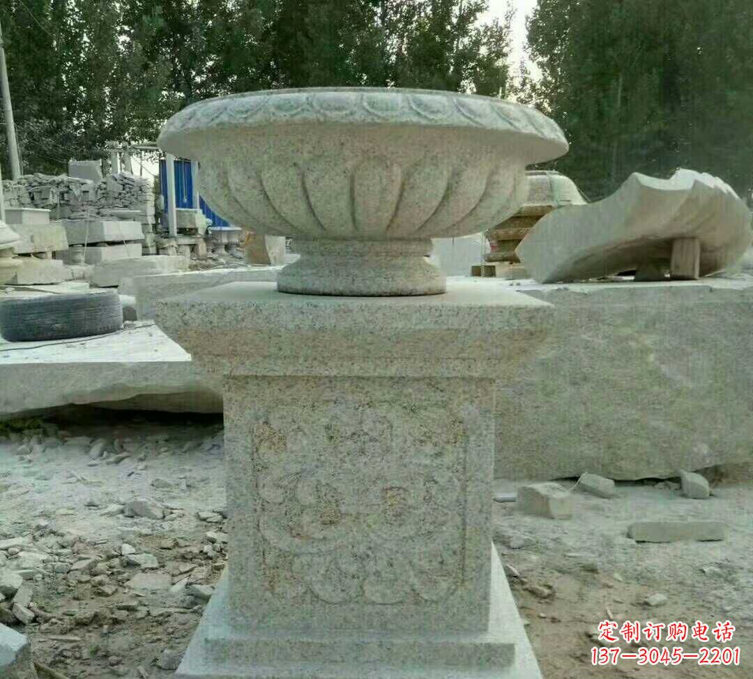 甘肃大理石花盆雕塑