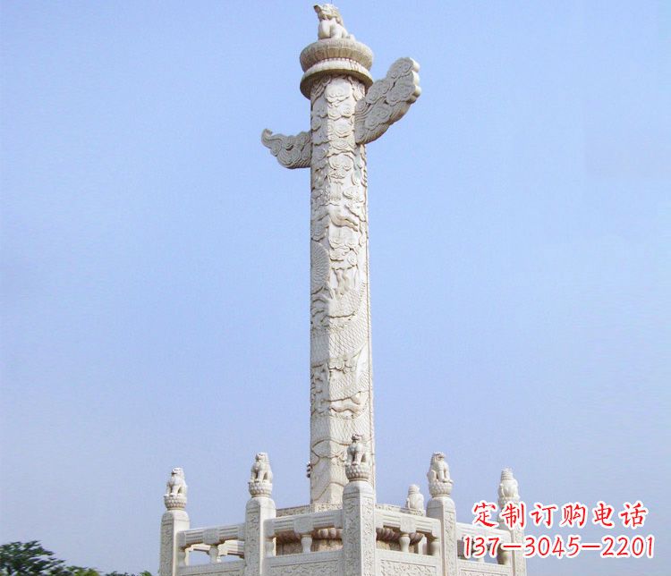 甘肃大理石华表雕塑