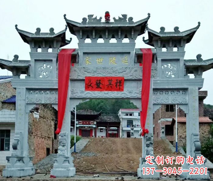甘肃精美大理石牌坊雕塑