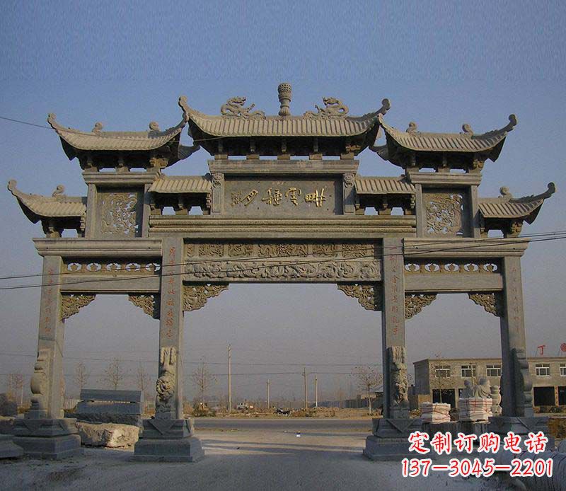 甘肃大理石牌楼雕塑定制