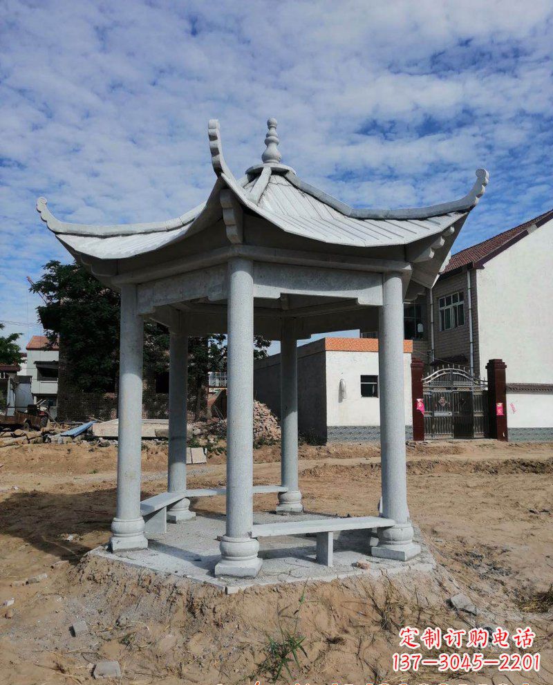 甘肃典雅大理石凉亭雕塑