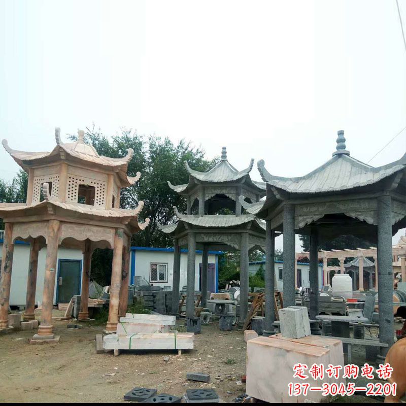 甘肃精美大理石凉亭雕塑