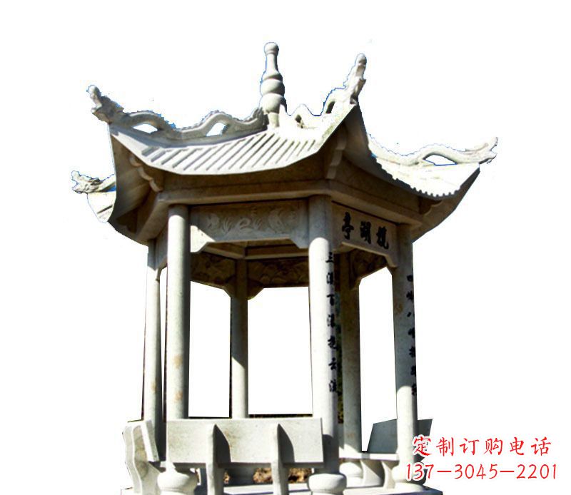 甘肃大理石凉亭石雕，历史韵味浓郁