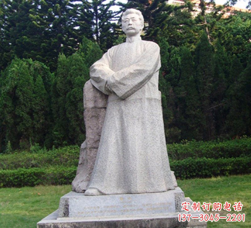 甘肃精美独特的鲁迅大理石雕塑