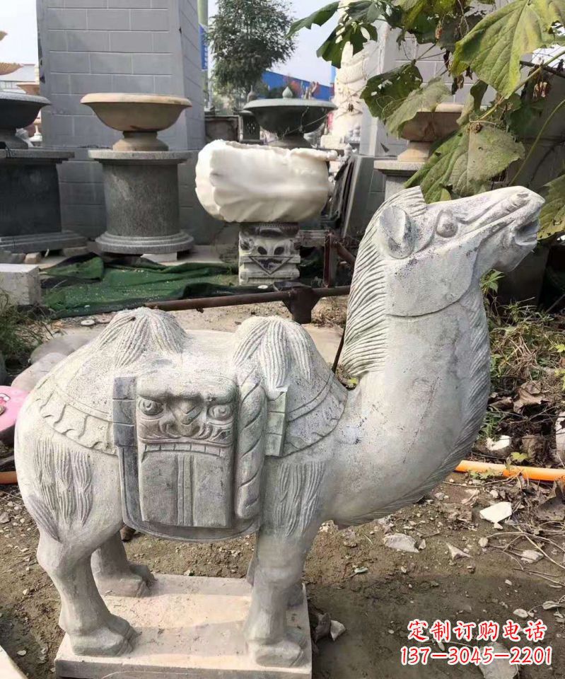 甘肃精美大理石骆驼雕塑