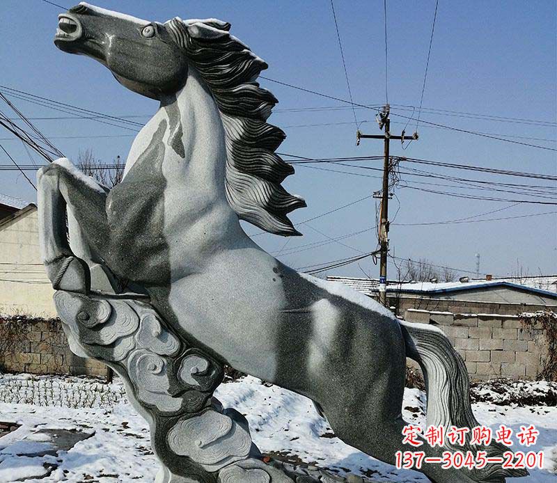 甘肃传统工艺马踏祥云石雕