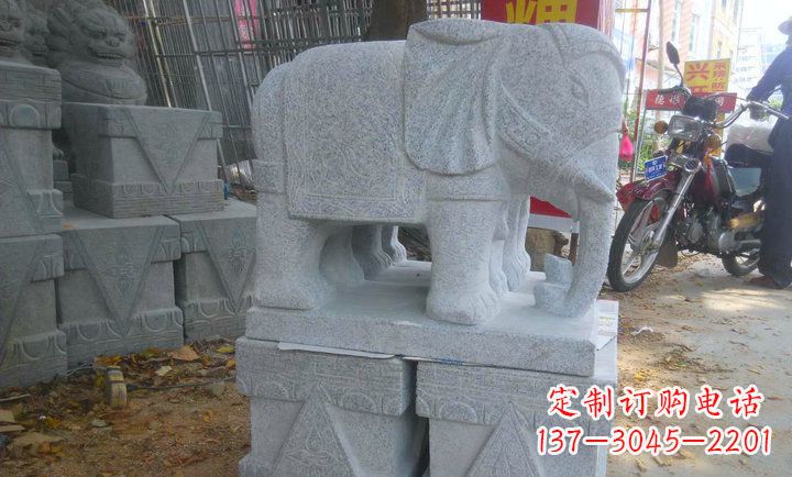 甘肃中领雕塑大象招财镇宅石雕