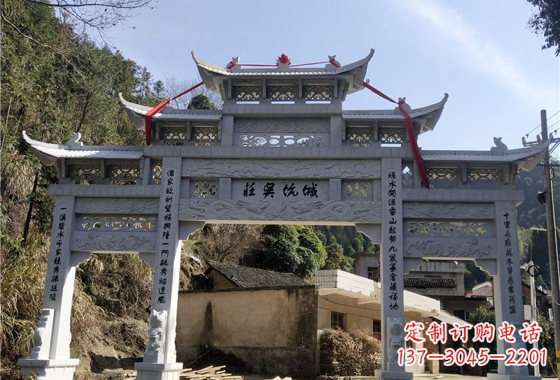 甘肃大理石牌坊雕塑尊贵雕塑,永久保存
