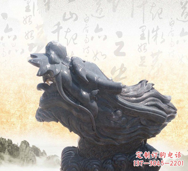 甘肃新潮大理石龙头雕塑