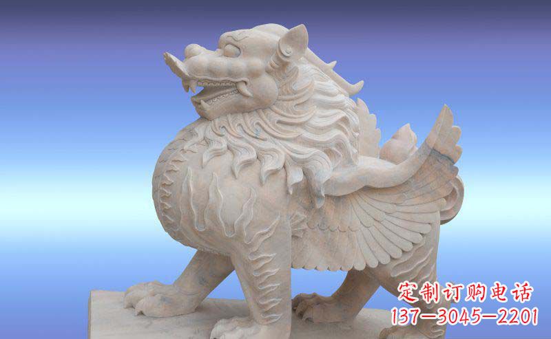 甘肃大理石貔貅神兽石雕
