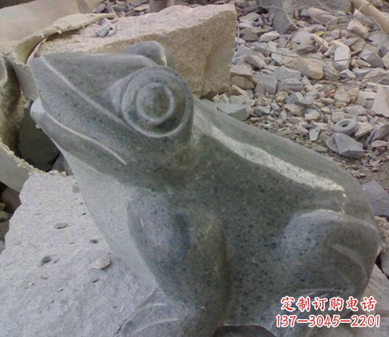 甘肃大理石青蛙石雕-质感细腻引人注目