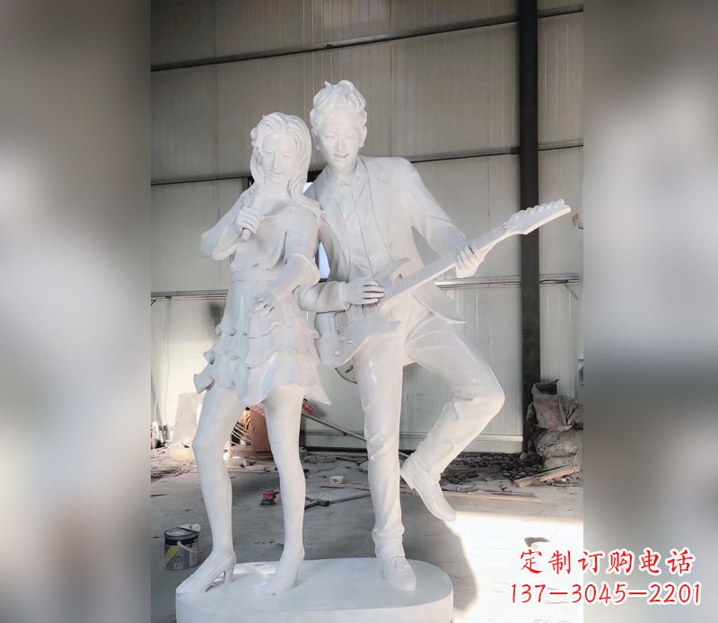 甘肃精美大理石吉他雕塑