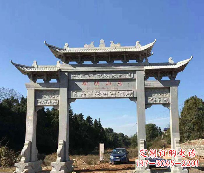 甘肃精美石雕牌坊雕塑