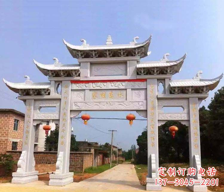 甘肃大理石牌坊石雕