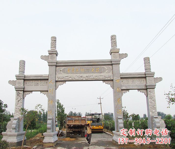 甘肃大理石牌坊石雕,艺术精髓永不凋零