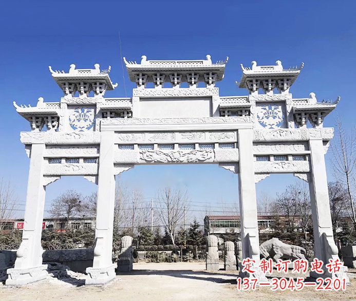 甘肃大理石牌坊石雕定制