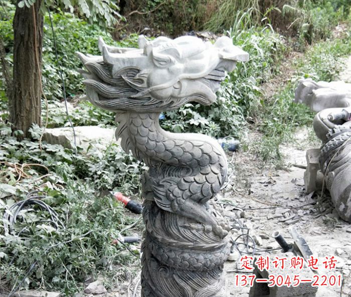 甘肃精美大理石生肖龙雕塑
