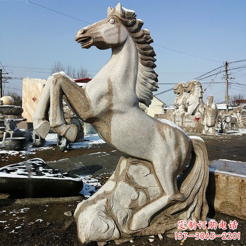 甘肃大理石生肖马雕塑
