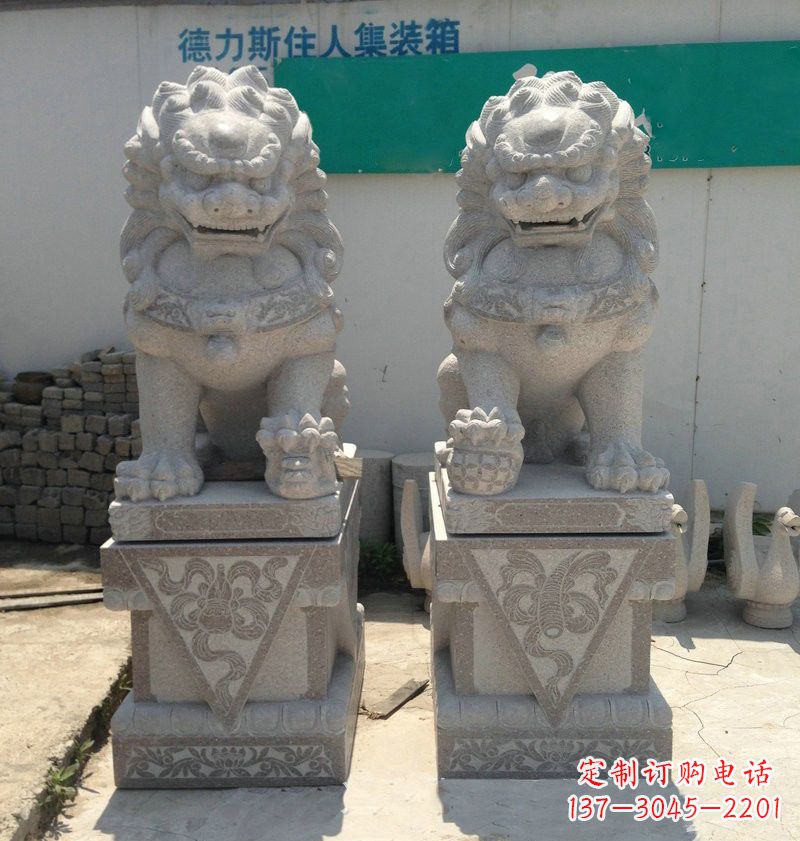 甘肃精致大理石狮子雕塑