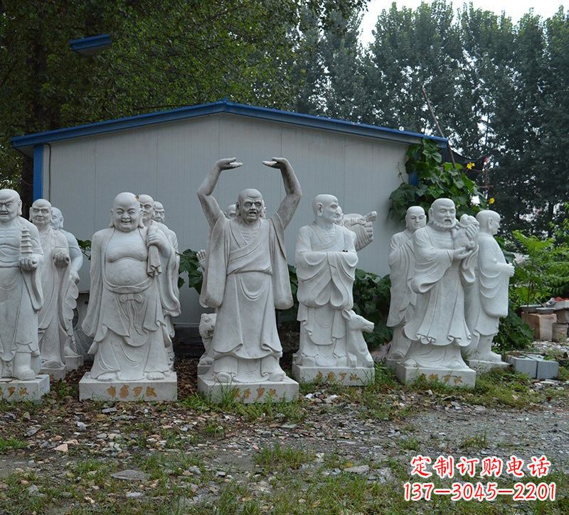 甘肃大理石罗汉雕塑,高贵雅致
