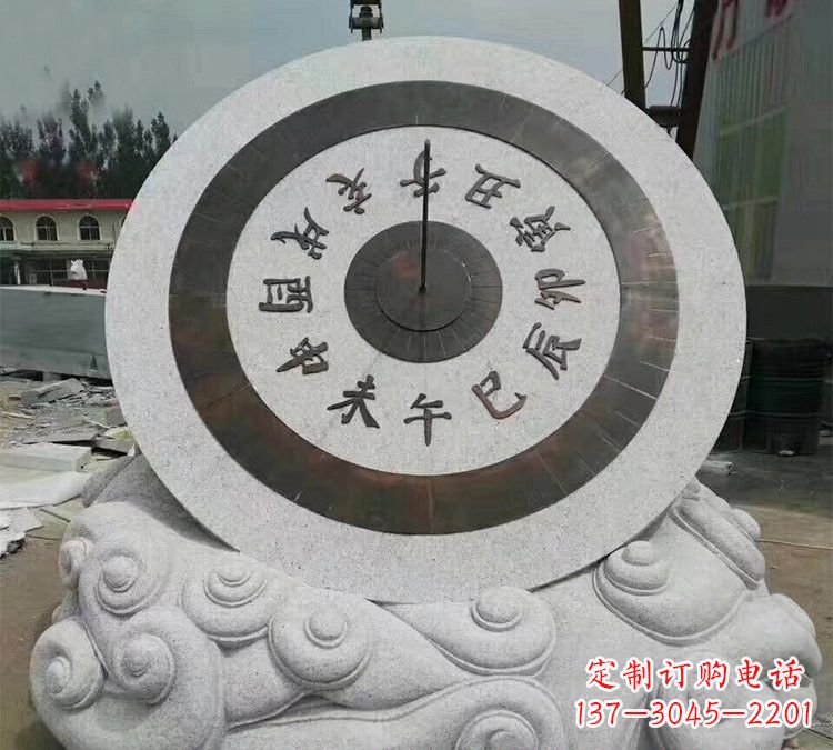 甘肃精美大理石十二时辰日晷雕塑