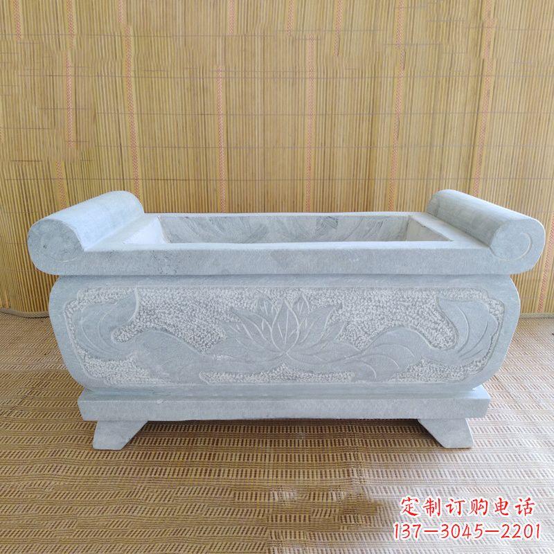 甘肃精美大理石石雕香炉雕塑