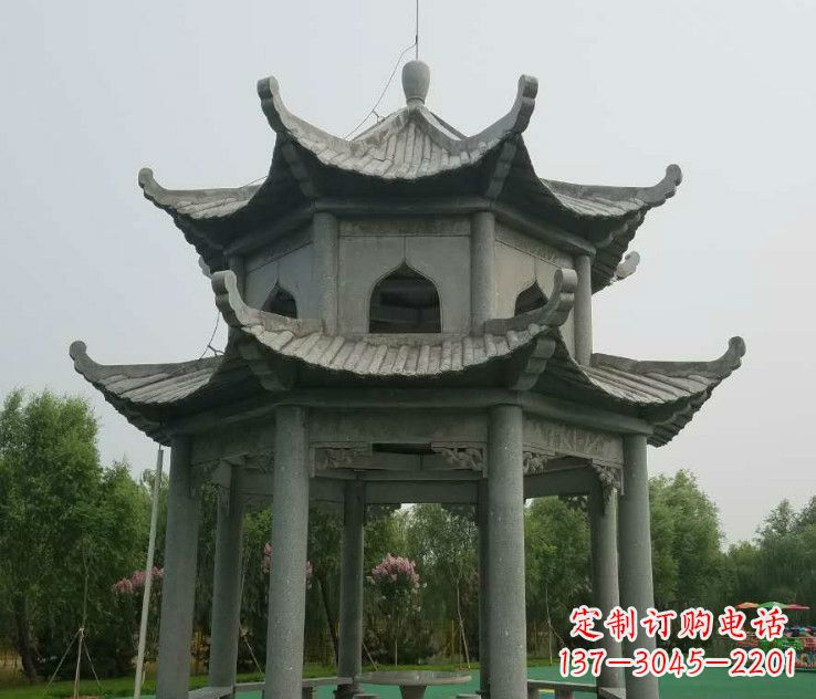 甘肃精美大理石凉亭石雕