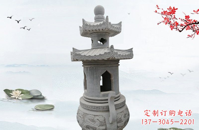 甘肃精美工艺石香炉雕塑