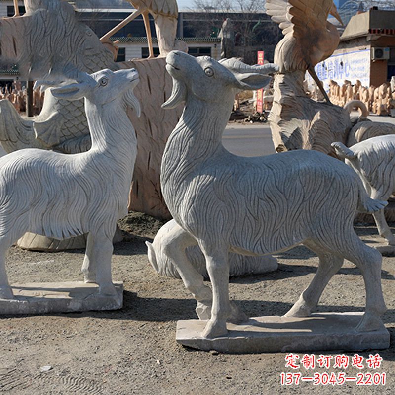 甘肃大理石精美羊雕塑
