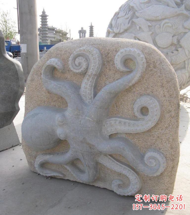 甘肃精美大理石章鱼雕塑