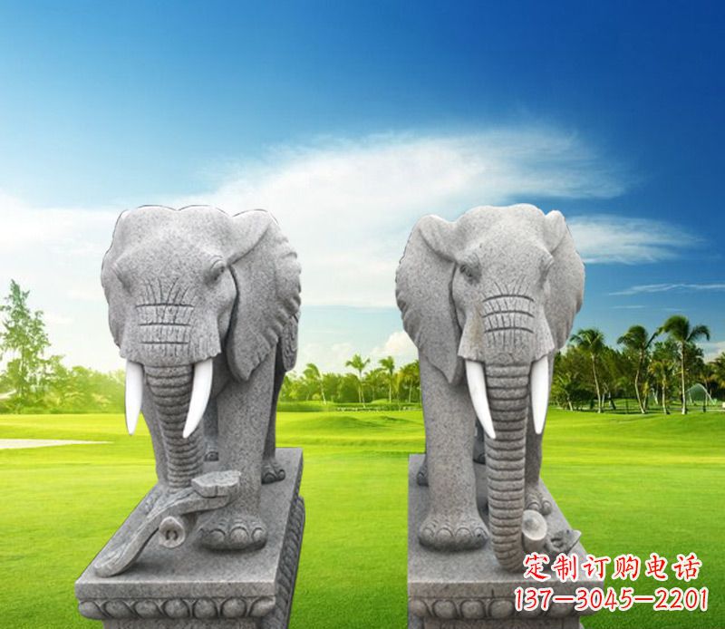 甘肃精美大象雕塑,招财进宝