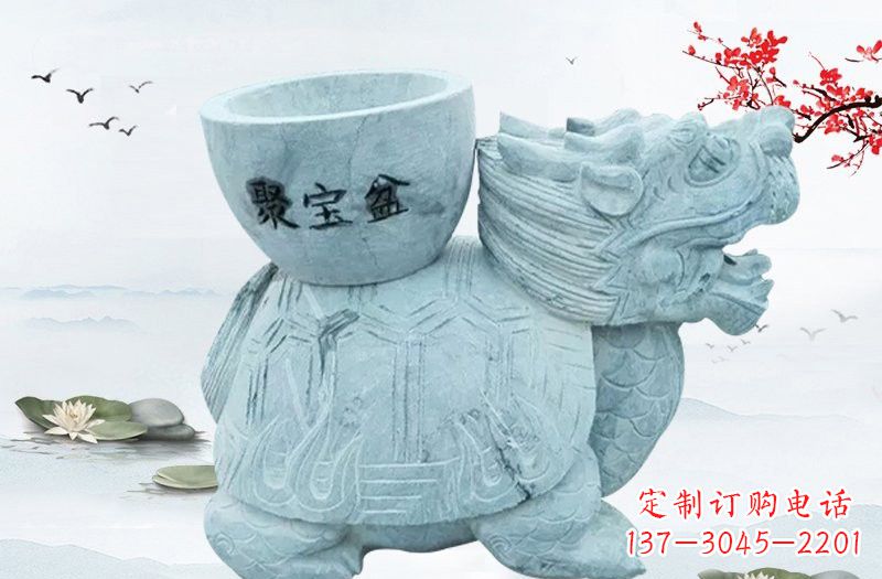 甘肃大理石招财龙雕塑