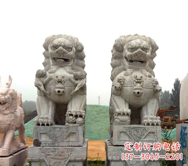 甘肃传统大理石狮子雕塑