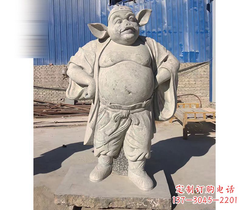 甘肃大理石猪八戒雕塑