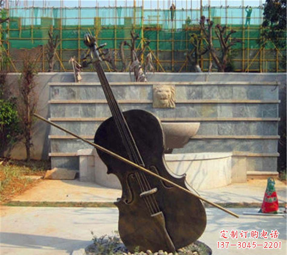 甘肃精美大提琴铜雕