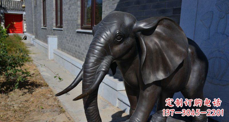 甘肃优雅大象铜雕