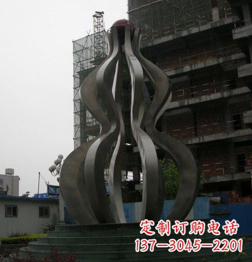 甘肃优雅大气的不锈钢葫芦雕塑