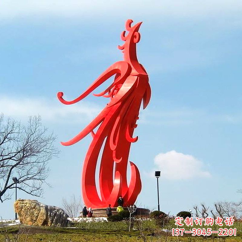 甘肃凤凰不锈钢雕塑,增添景区魅力