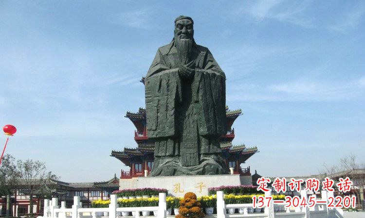 甘肃中国传统文化象征——孔子雕塑