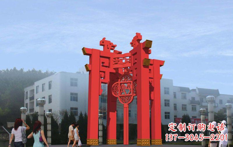 甘肃大型抽象灯笼广场不锈钢雕塑