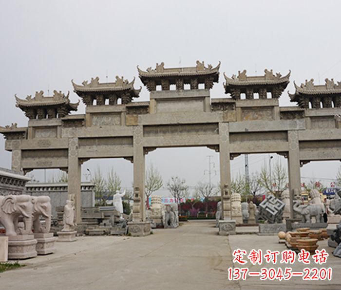 甘肃精美牌坊石雕定制