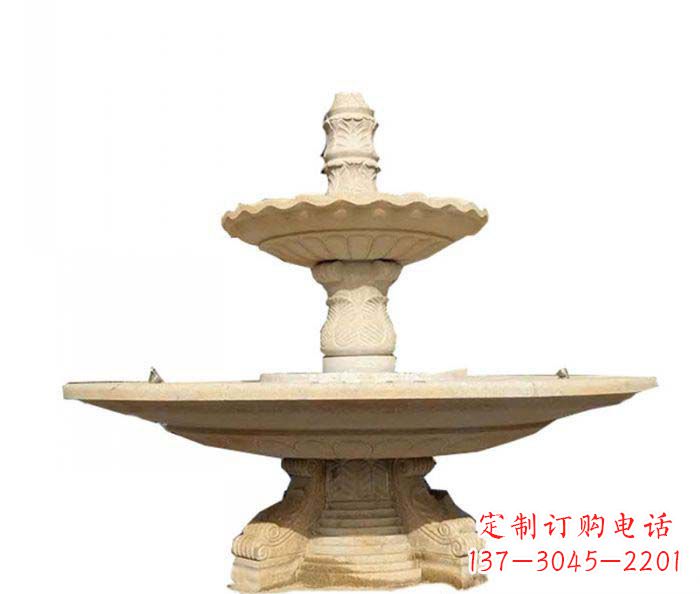 甘肃 多层喷泉石雕装置