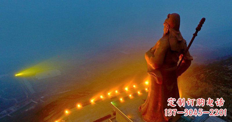 甘肃精美关公雕塑 林景观玻璃钢雕塑