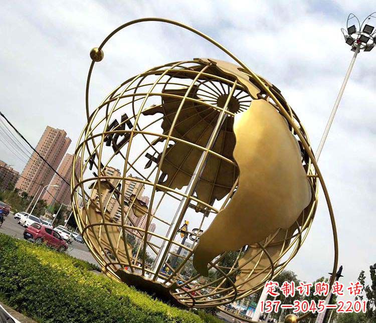 甘肃地球仪不锈钢雕塑拓宽视野,致敬世界