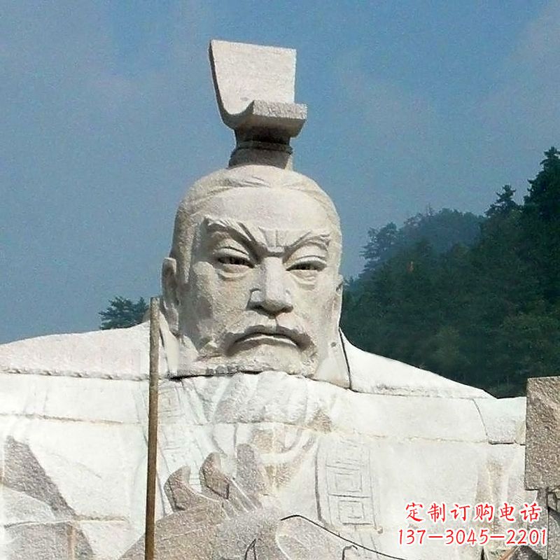 甘肃汉武帝刘彻石雕塑
