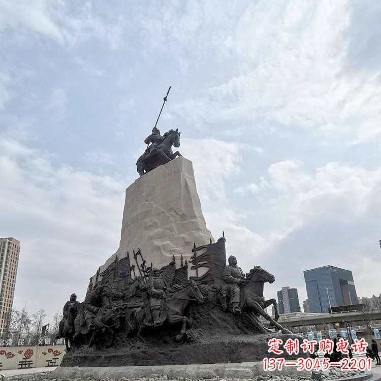 甘肃精美西汉名将石雕像——荣耀霍去病